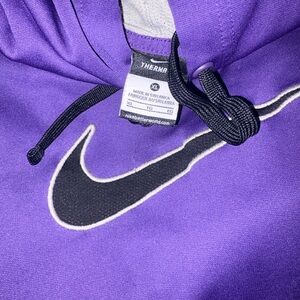 Nike Therma Purple Hoodie with Black Logo